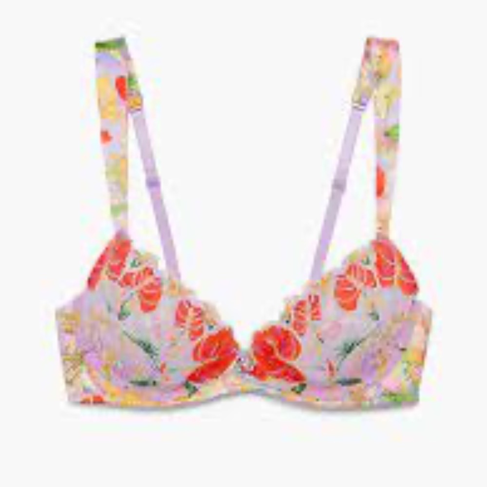 SavageXFenty Mutha Nature Unlined Demi Bra (Purple Prism -- 34D) NEVER WORN!